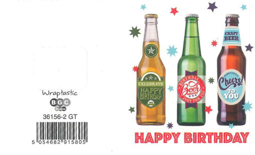 Picture of HAPPY BIRTHDAY BEER BOTTLES GIFT TAG